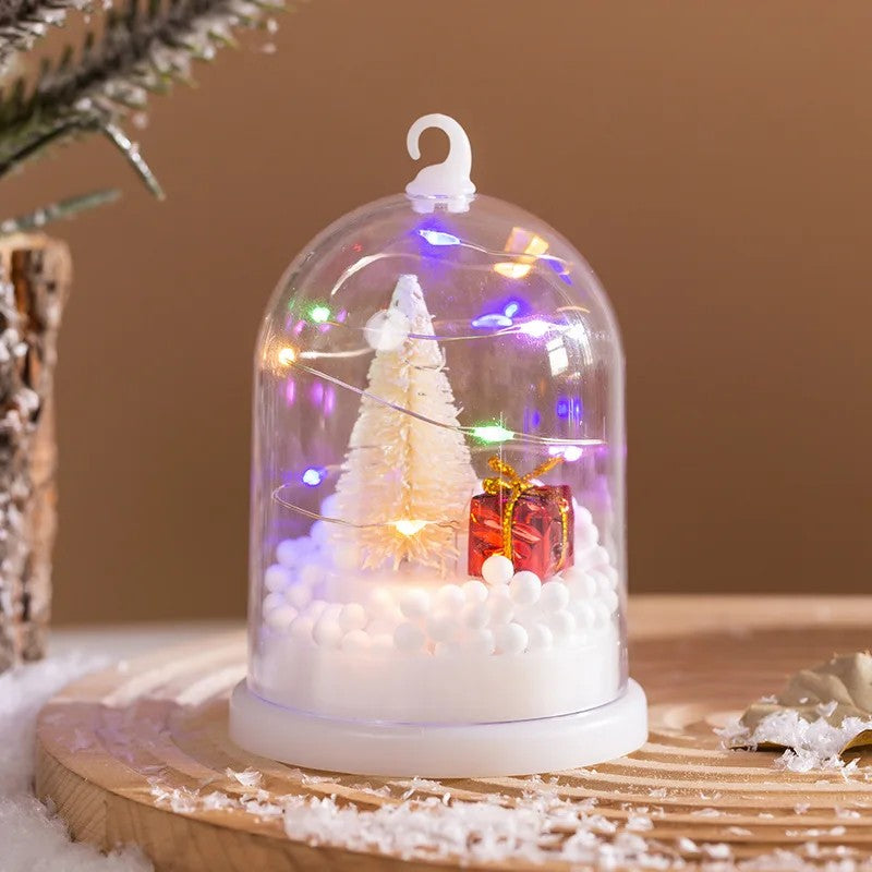 LED Mini Christmas Tree Decoration - Transparent Dome Cover