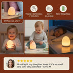 LED Night Light - Egg-Shaped with Touch Control
