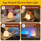LED Night Light - Egg-Shaped with Touch Control