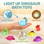 Light-Up Dinosaur Bath Toy Set
