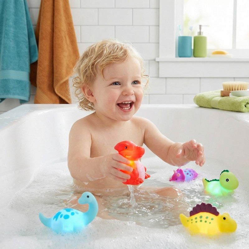 Light-Up Dinosaur Bath Toy Set