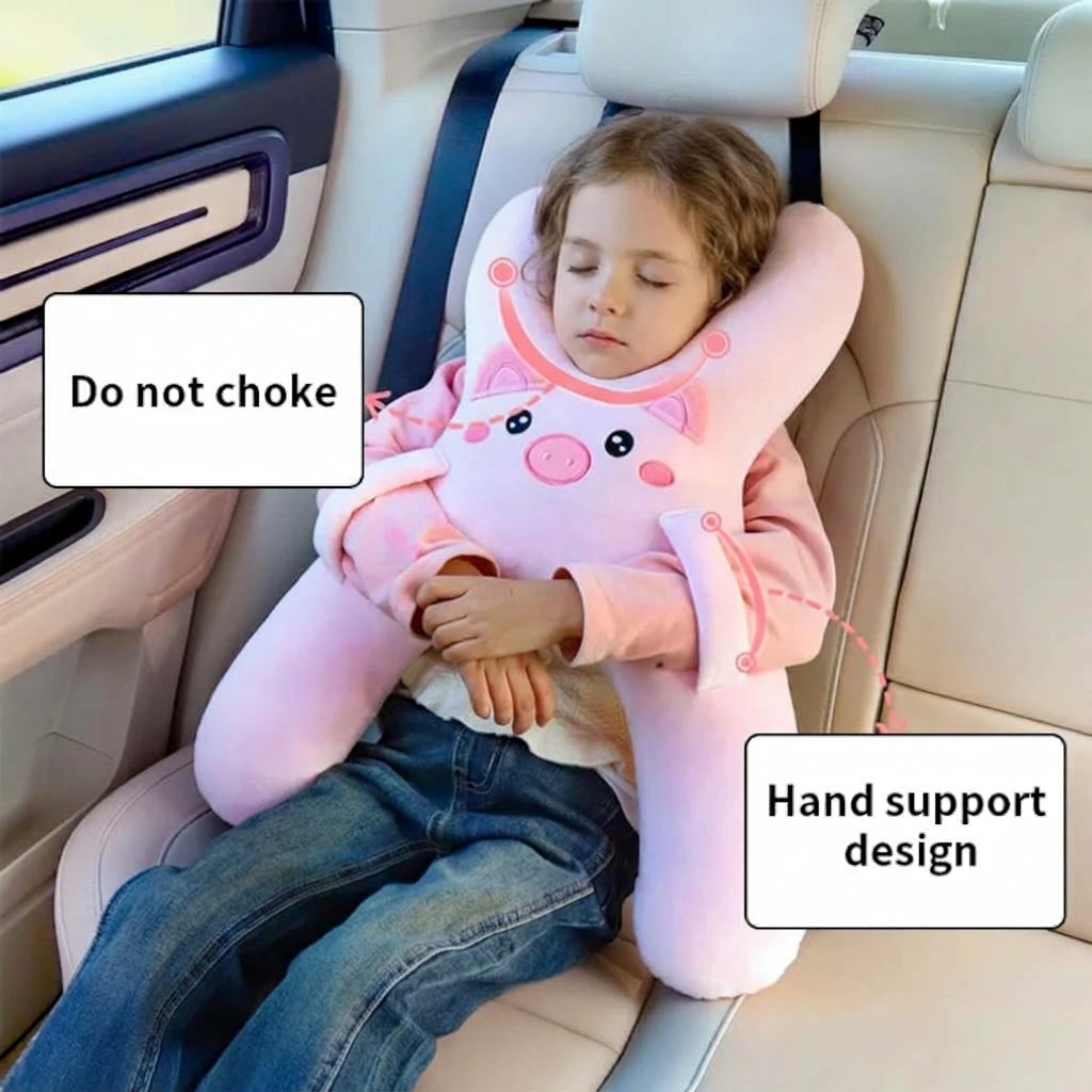 Almohada para reposacabezas de coche infantil con forma de animal