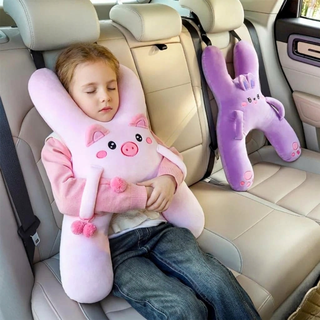 Almohada para reposacabezas de coche infantil con forma de animal