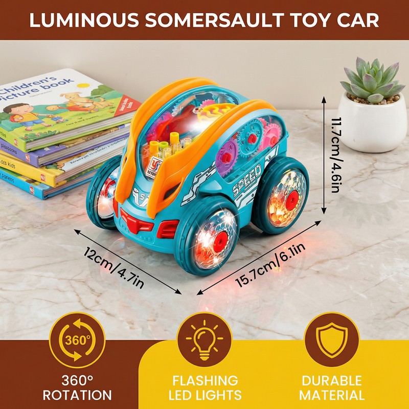 Luminous Somersault Toy Car with LED Lights