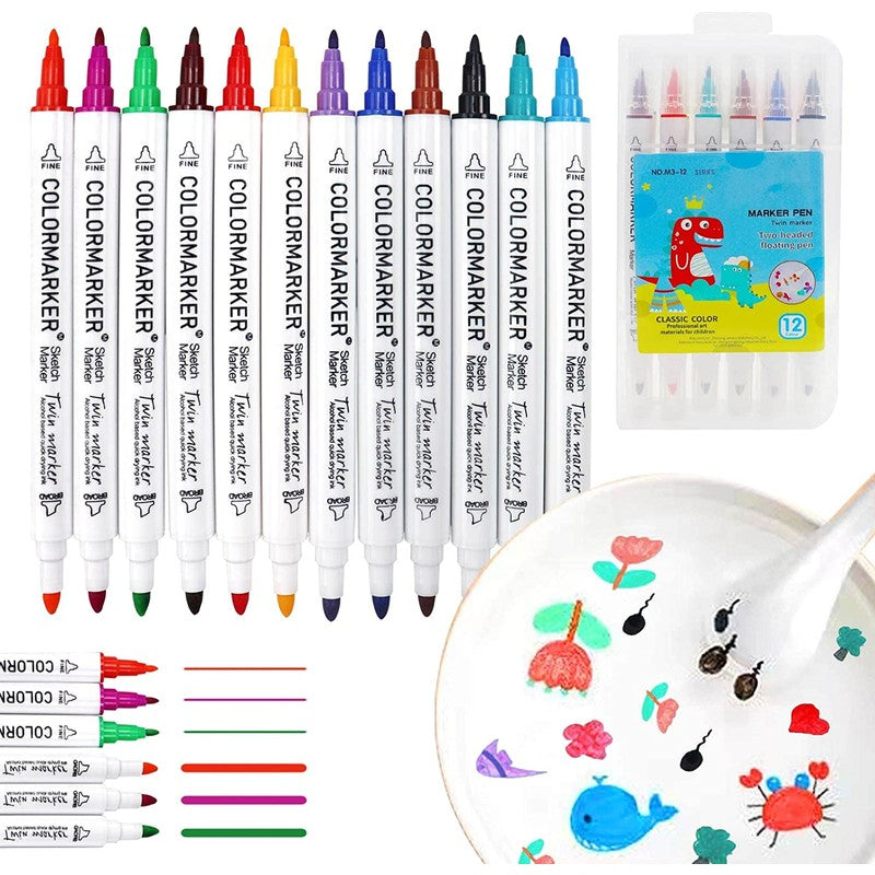 Magic Water Pen Set - Dual-Tip Floating Ink Markers