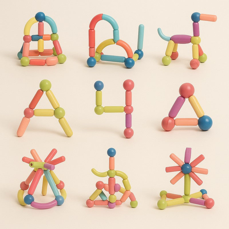 Magnet Toys Set - Magnetic Sticks and Balls