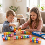 Magnetic Alphabet and Numbers Learning Blocks Set - 40 Piece Cube Set