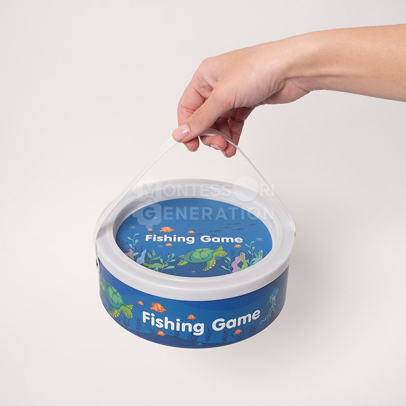 Magnetic Fishing Game Set - 51 Fish Pieces with Rods and Bucket