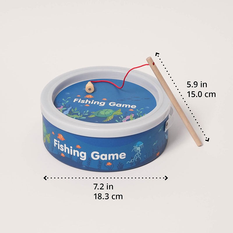 Magnetic Fishing Game Set - 51 Fish Pieces with Rods and Bucket
