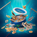 Magnetic Fishing Game Set - 51 Fish Pieces with Rods and Bucket