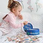 Magnetic Fishing Game Set - 51 Fish Pieces with Rods and Bucket