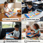 Magnetic Fraction Learning Game - Foldable Board with Whiteboard Surface