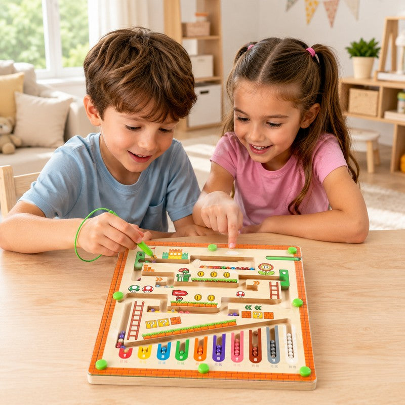 Magnetic Maze Board - Children's Educational Toy with Sorting Slots
