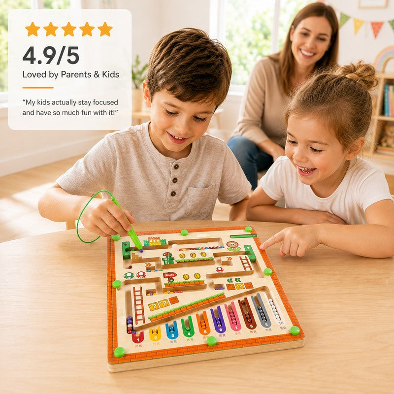 Magnetic Maze Board - Children's Educational Toy with Sorting Slots