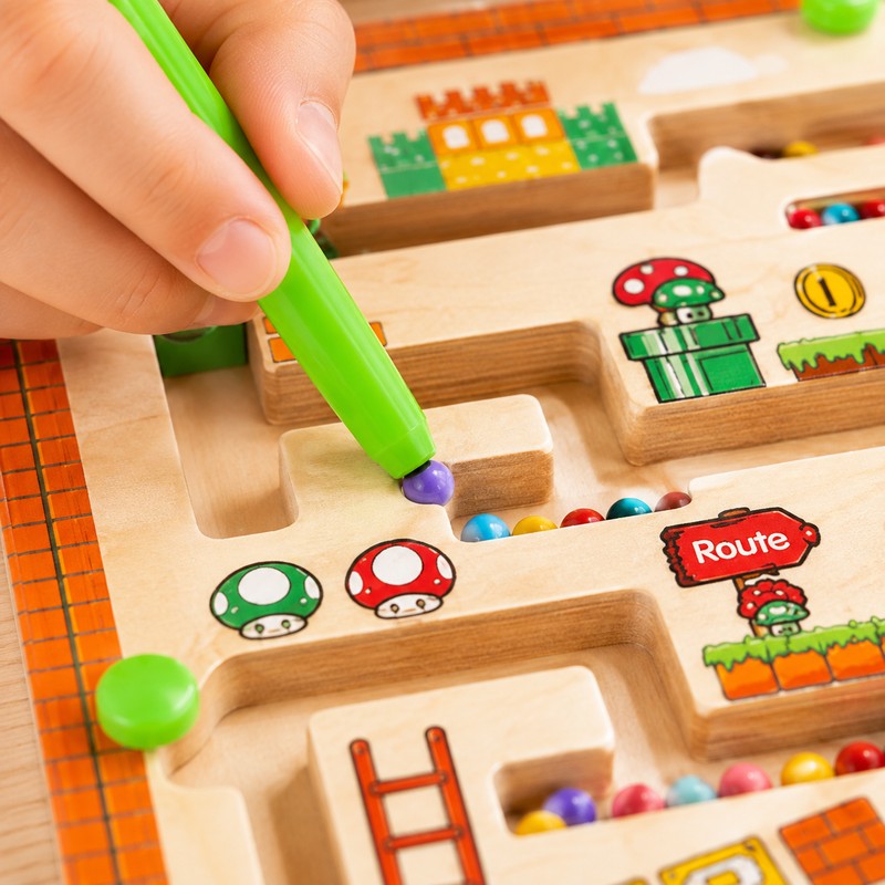 Magnetic Maze Board - Children's Educational Toy with Sorting Slots