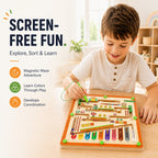 Magnetic Maze Board - Children's Educational Toy with Sorting Slots