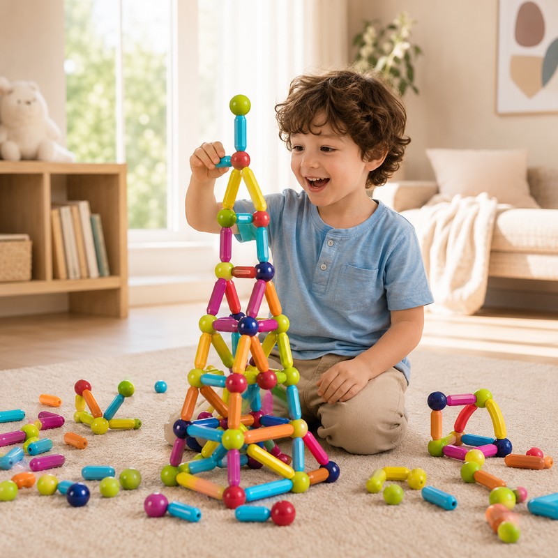 Magnetic Set - Multicolor Rods and Balls