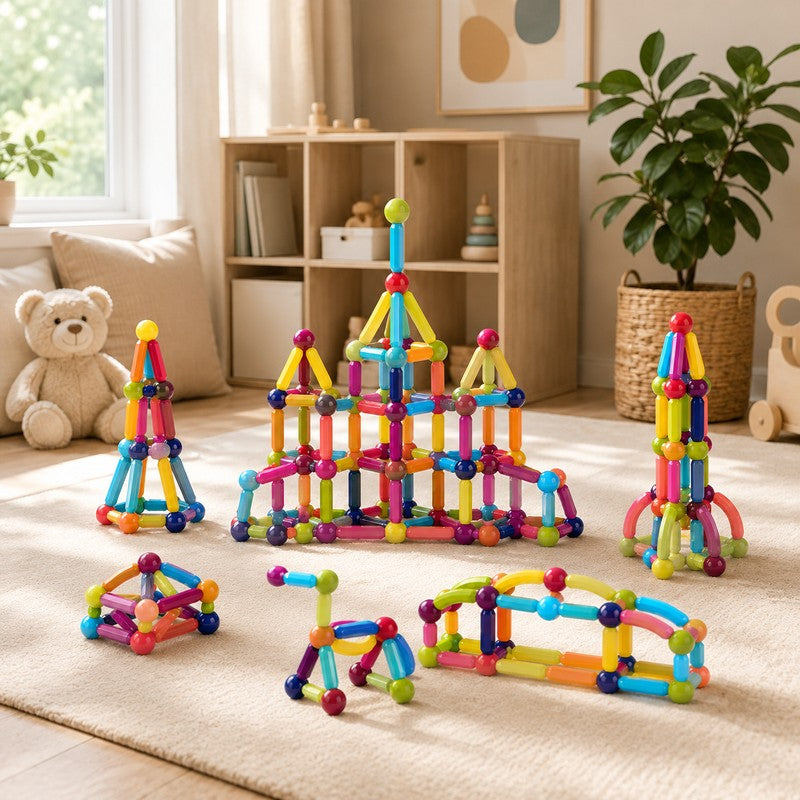 Magnetic Set - Multicolor Rods and Balls