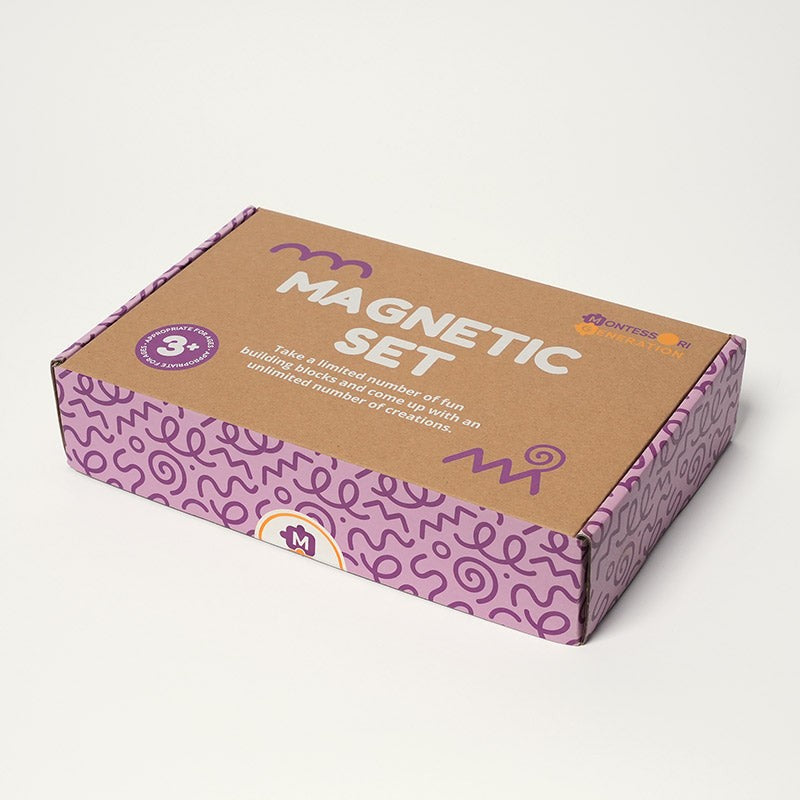 Magnetic Toy Set - 36 Pieces with Straight and Curved Rods