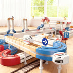 Magnetic Train Track Building Set - Multi-Level Loop Configuration