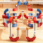 Magnetic Train Track Building Set - Multi-Level Loop Configuration