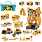 Magnetic Transformer Toy Set - Build 9 Vehicles and a Robot