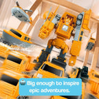 Magnetic Transformer Toy Set - Build 9 Vehicles and a Robot