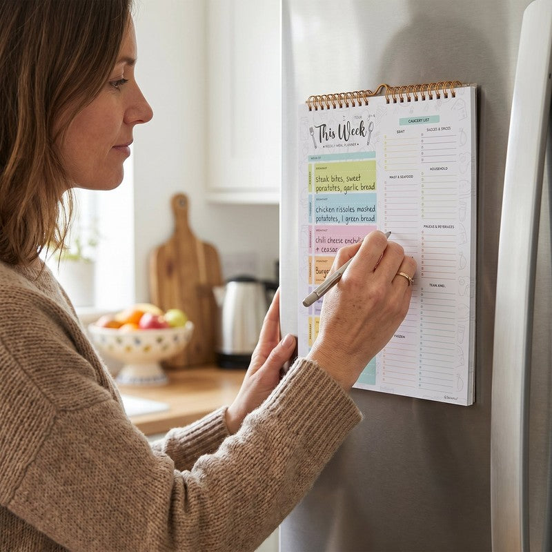 Magnetic Weekly Meal Planner Pad with Tear-Off Pages