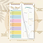 Magnetic Weekly Meal Planner Pad with Tear-Off Pages