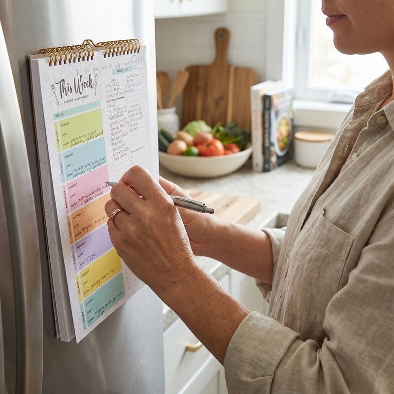 Magnetic Weekly Meal Planner Pad with Tear-Off Pages