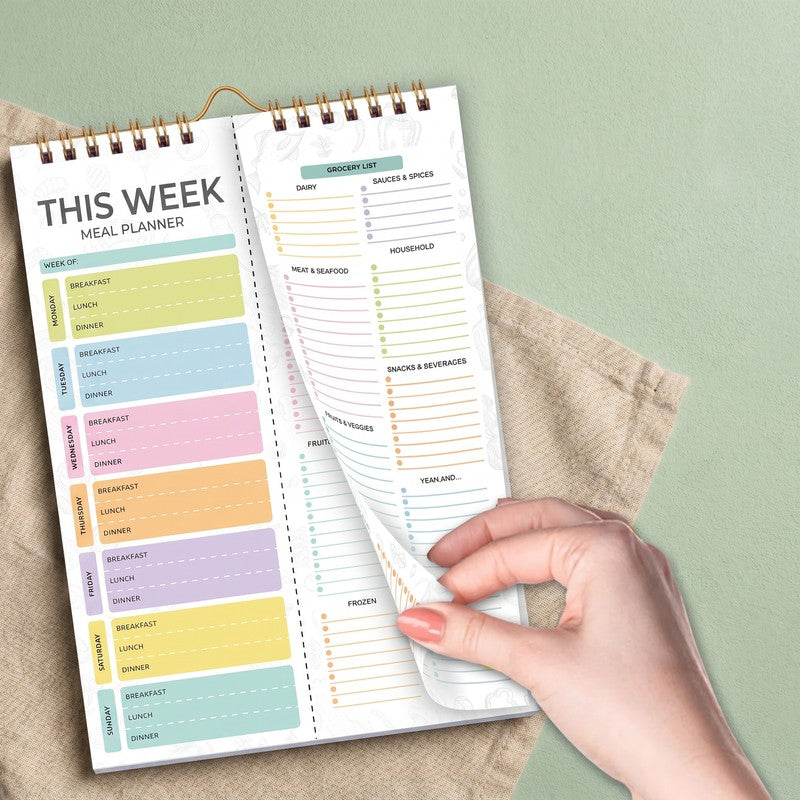 Magnetic Weekly Meal Planner Pad with Tear-Off Pages
