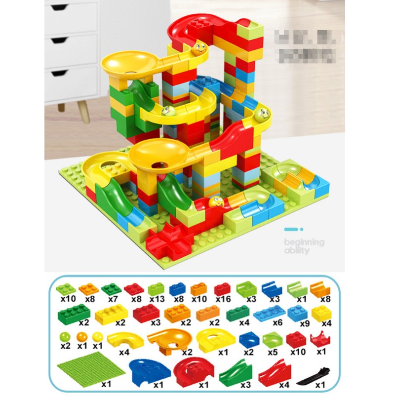 Marble Run Building Block Set - 168 Pieces