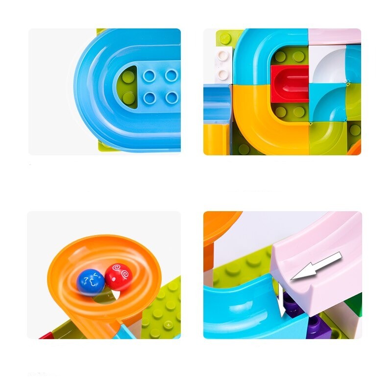 Marble Run Building Block Set - 168 Pieces