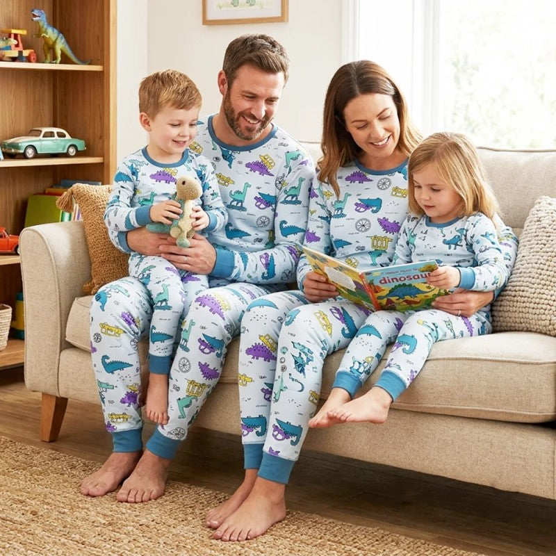 Matching Family Pyjama Sets - Long-Sleeve Top and Long Pants