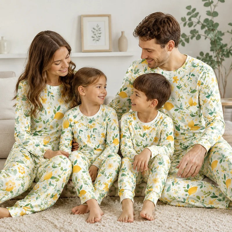 Matching Family Pyjama Sets - Long-Sleeve Top and Long Pants
