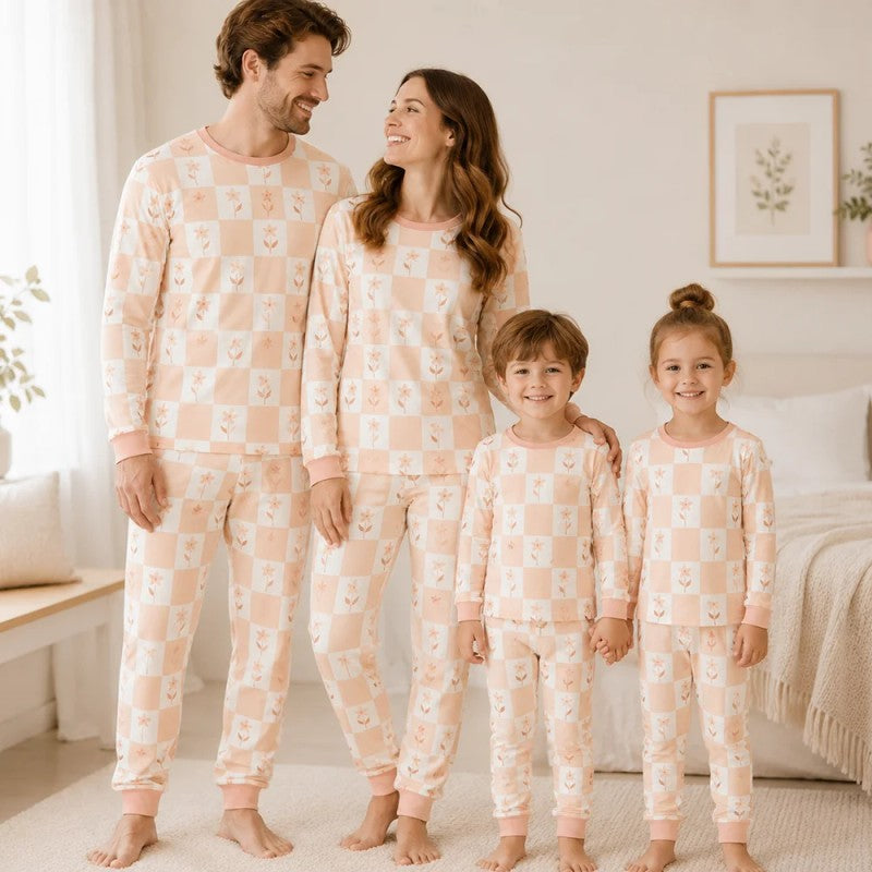 Matching Family Pyjama Sets - Long-Sleeve Top and Long Pants