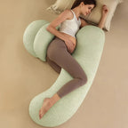 Maternity Body Pillow - J-Shape with Detachable Cushion