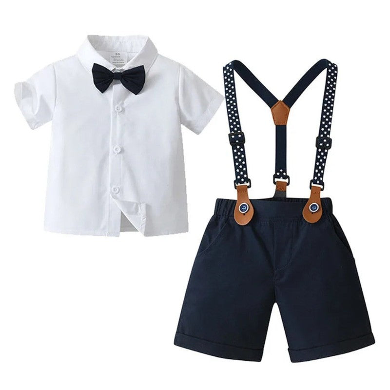 Men's Formal Suit Set - 3 Piece with Waistcoat and Bow Tie