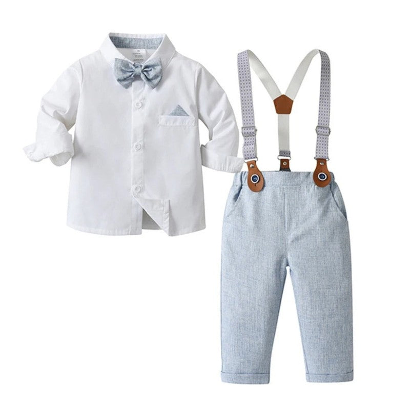 Men's Formal Suit Set - 3 Piece with Waistcoat and Bow Tie