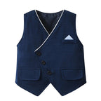 Men's Formal Suit Set - 3 Piece with Waistcoat and Bow Tie