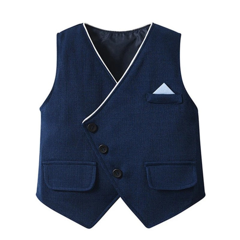 Men's Formal Suit Set - 3 Piece with Waistcoat and Bow Tie