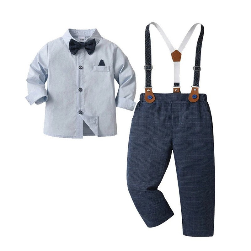 Men's Formal Suit Set - 3 Piece with Waistcoat and Bow Tie