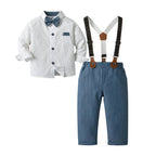 Men's Formal Suit Set - 3 Piece with Waistcoat and Bow Tie