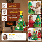 Montessori 3D Christmas Tree Toy with 24 Ornaments