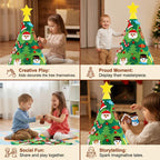 Montessori 3D Christmas Tree Toy with 24 Ornaments