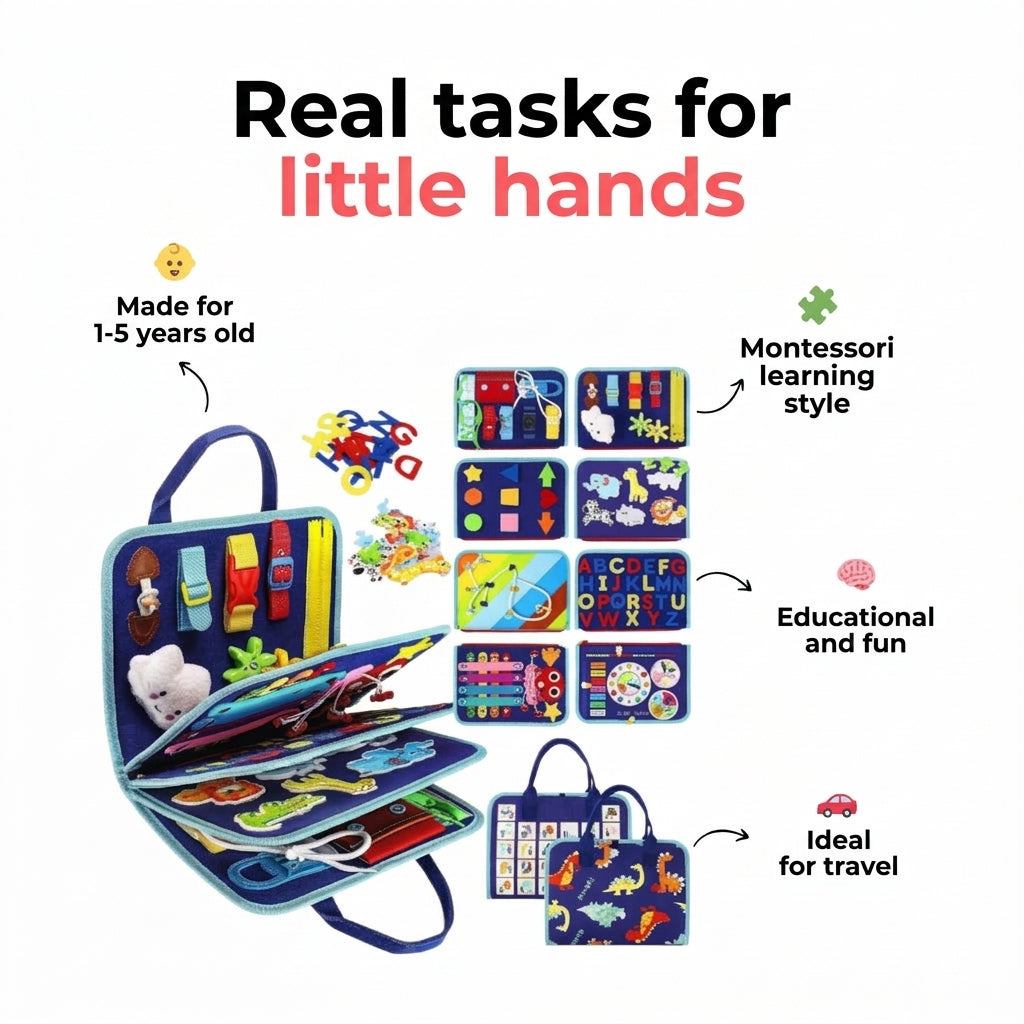 Libro Montessori delle attività per bambini piccoli - Gioco interattivo per l'apprendimento