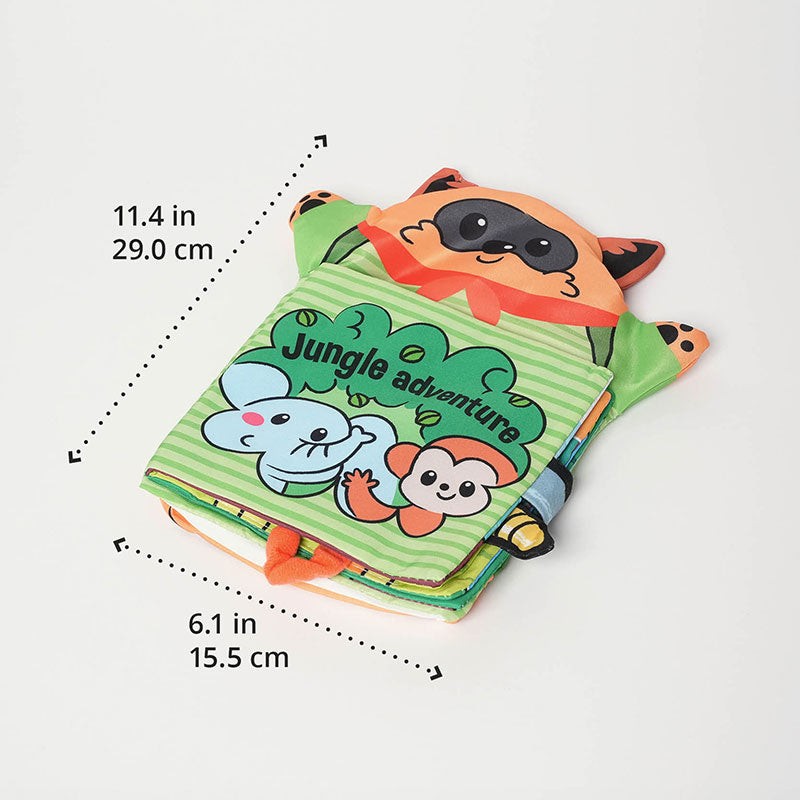 Montessori Baby Cloth Book with Hand Puppet - Interactive Animal Theme