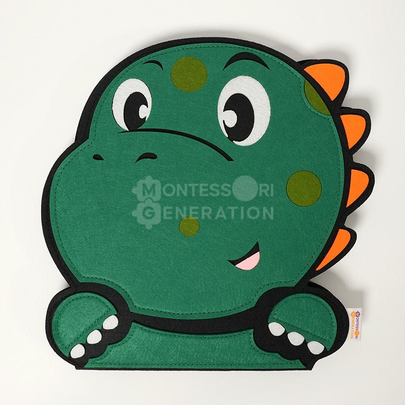 Montessori Busy Board Dinosaur Shape - Multi Activity Panel