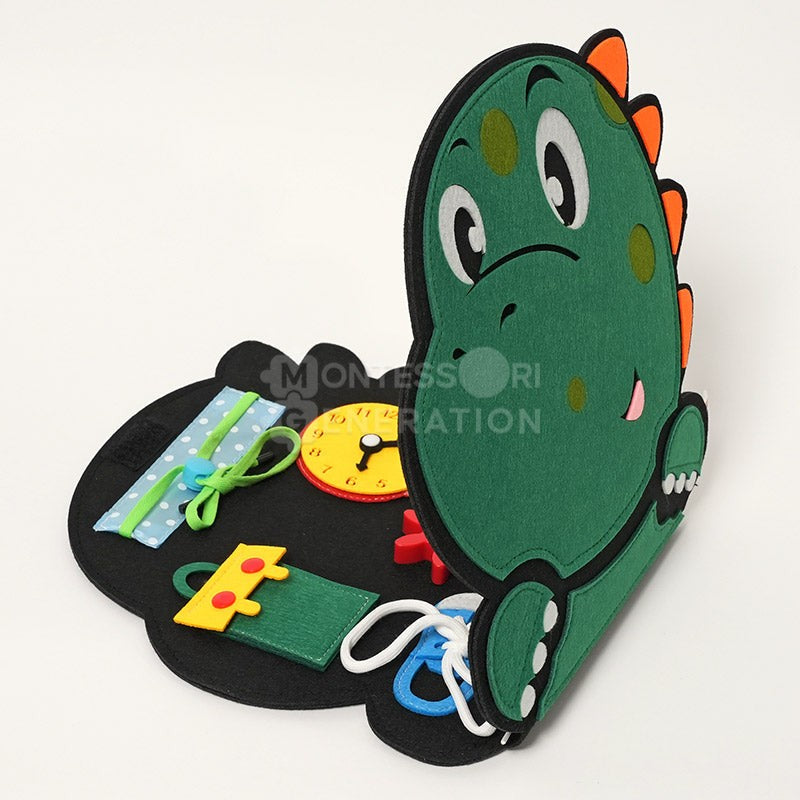Montessori Busy Board Dinosaur Shape - Multi Activity Panel