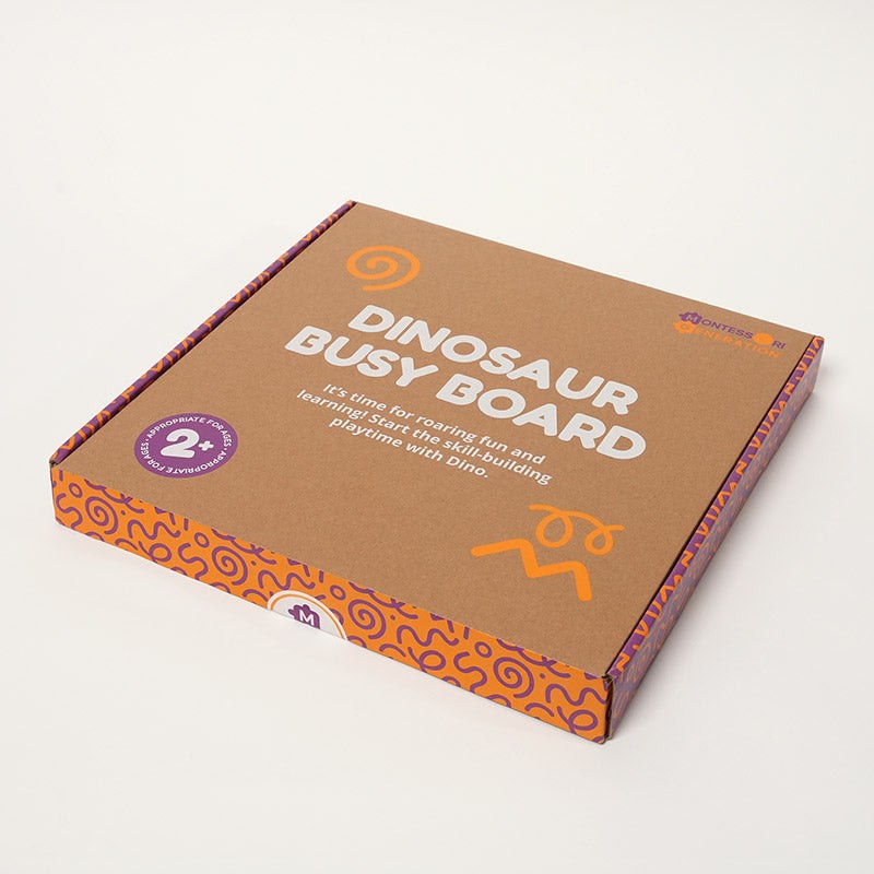 Montessori Busy Board Dinosaur Shape - Multi Activity Panel